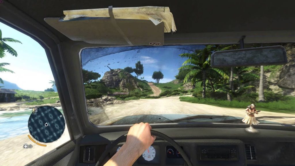 far cry 3: driving in a car