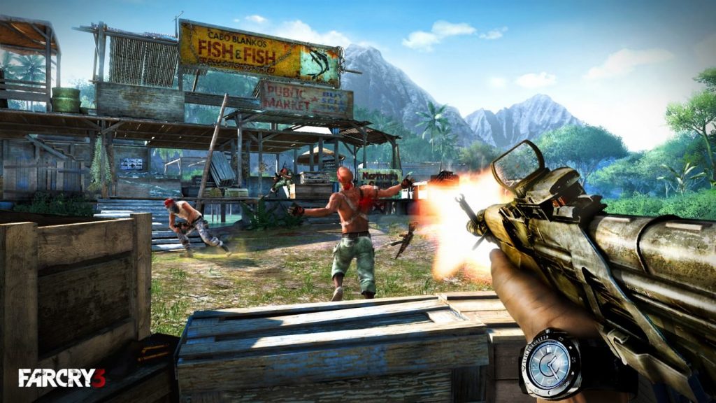 far cry 3: shooting with kalashnikov